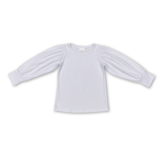 White long sleeves top kids girls shirt