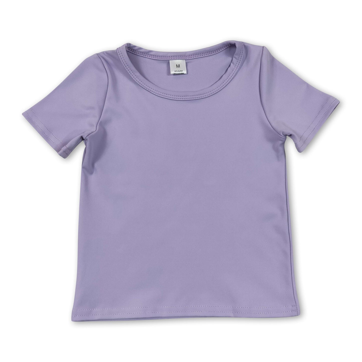 Short sleeves lavender kids girls summer yoga active top