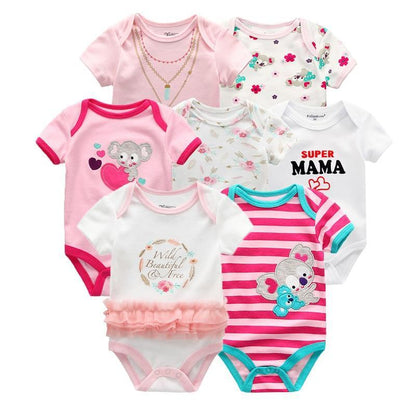 Newborn Baby Rompers 7-Piece Set