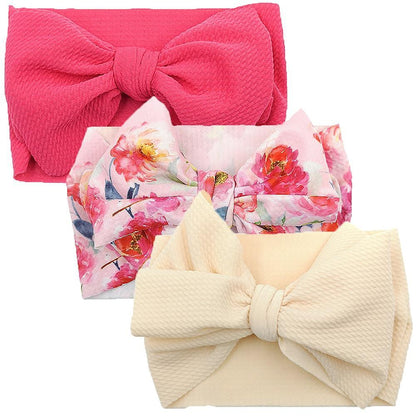 Handmade Luxury 3-Piece Baby Girl Headband