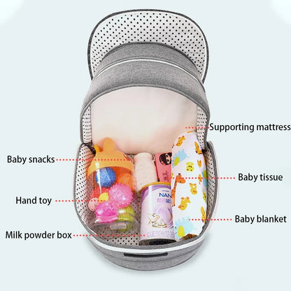 Multifunctional Folding Baby Travel Cot with Mosquito Net