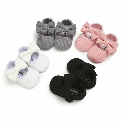 Baby Girl First Walker Soft Sole Bowknot Shoes
