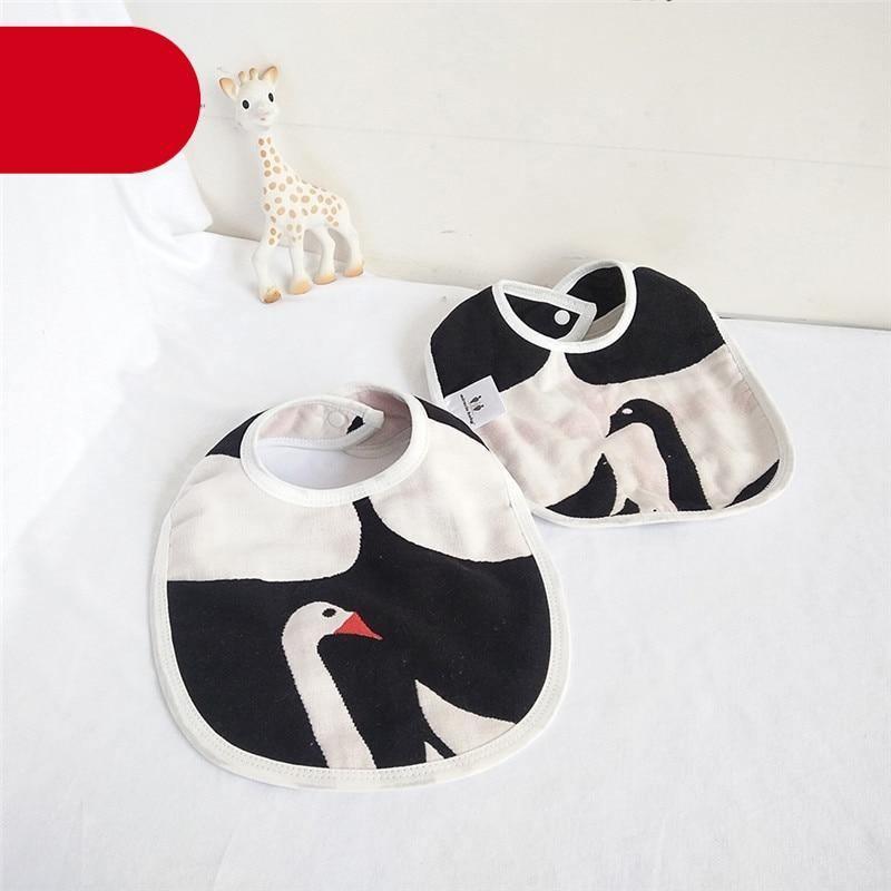 6-Layer 100% Cotton Gauze Baby Bibs