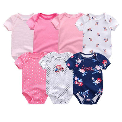 Newborn Baby Rompers 7-Piece Set
