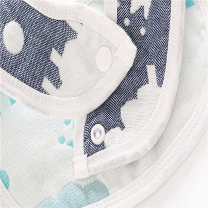 6-Layer 100% Cotton Gauze Baby Bibs