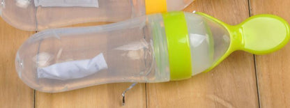 Silicone Baby Feeding Bottle with Spoon