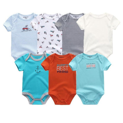Newborn Baby Rompers 7-Piece Set
