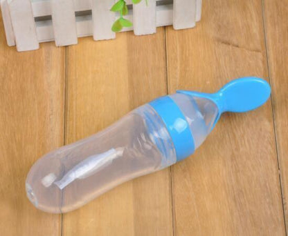Silicone Baby Feeding Bottle with Spoon
