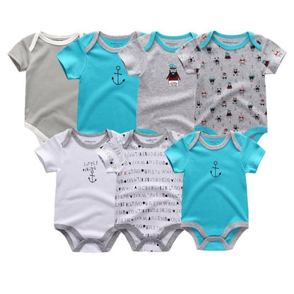 Newborn Baby Rompers 7-Piece Set