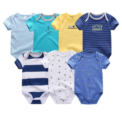 Newborn Baby Rompers 7-Piece Set