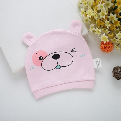 Modern Cotton Printed Baby Sleeping Hats for Girls