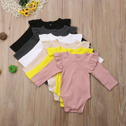 Princess Long Sleeve Baby Girl Romper – Cotton Jumpsuit (3–24 Months)