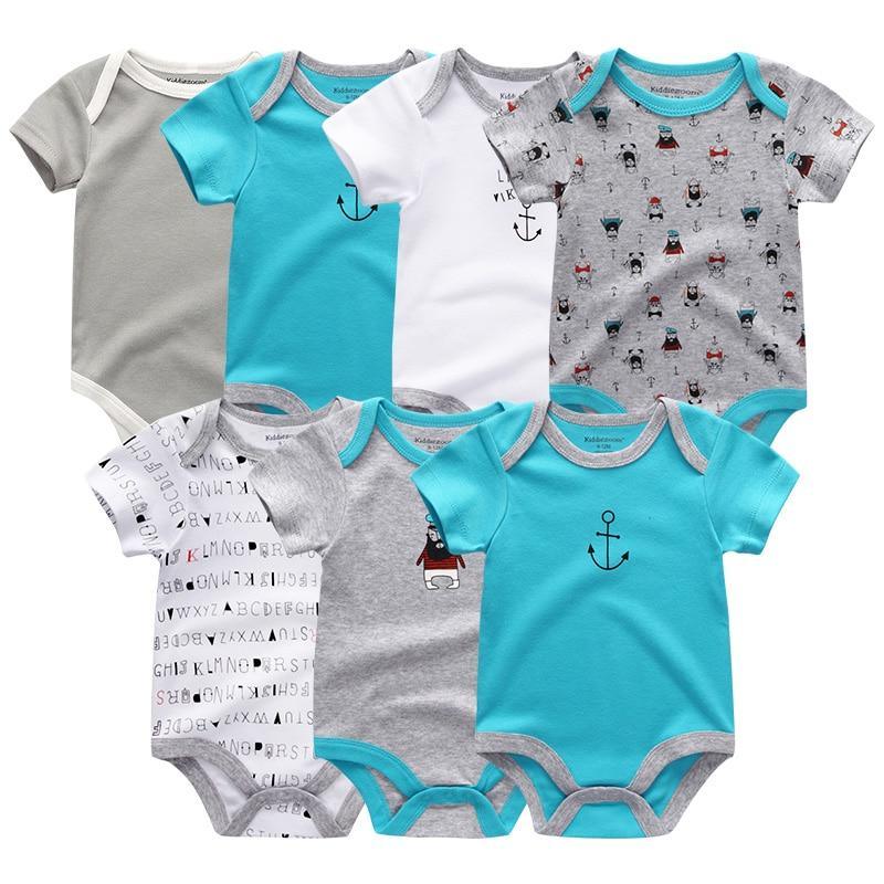 Newborn Baby Rompers 7-Piece Set