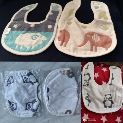 6-Layer 100% Cotton Gauze Baby Bibs