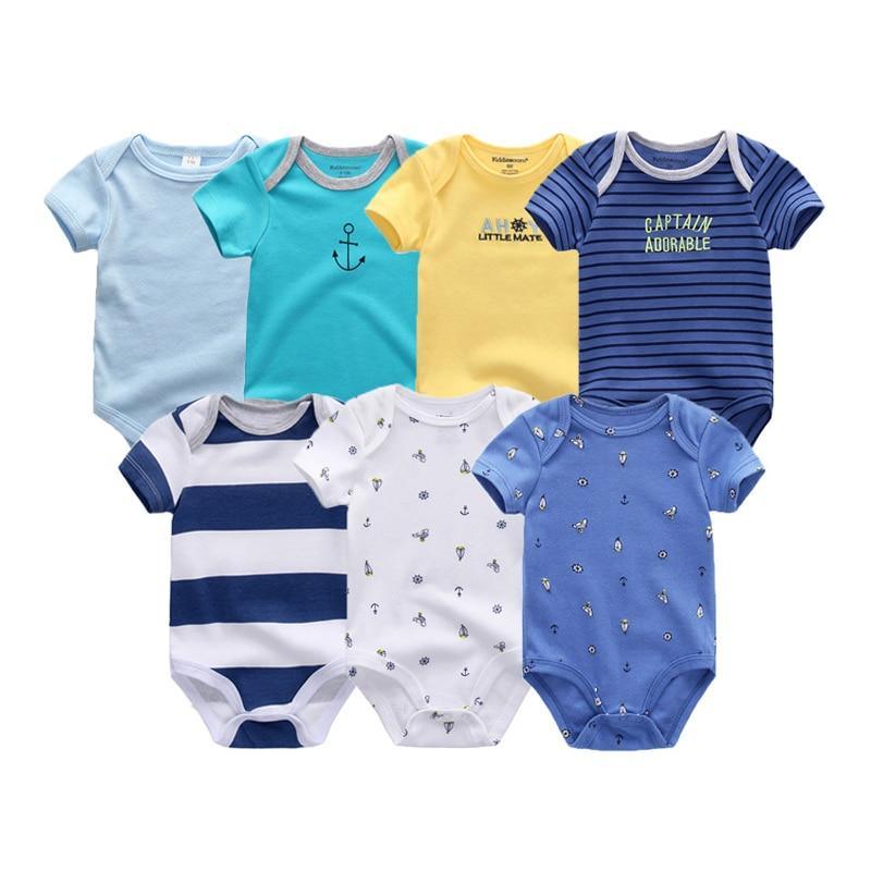 Newborn Baby Rompers 7-Piece Set
