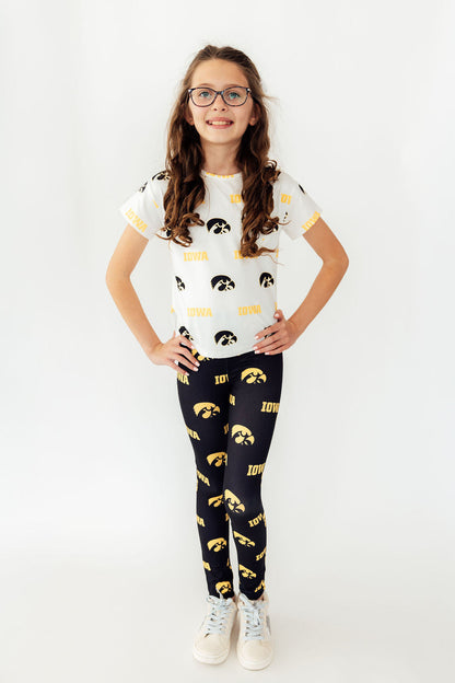 Iowa Black Tigerhawk Leggings