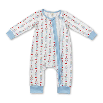 Light blue king ballet baby boy Christmas romper