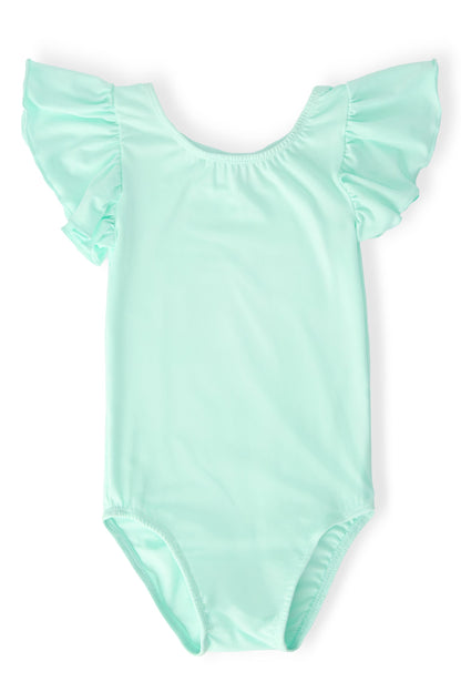 SALE Pastel Green S/S Flutter Sleeve Leotard