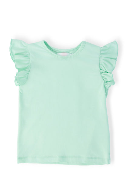 Pastel Green S/S Ruffle Tee