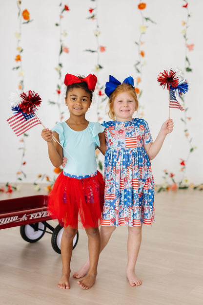 SALE Patriotic Patchwork Tutu Shorts