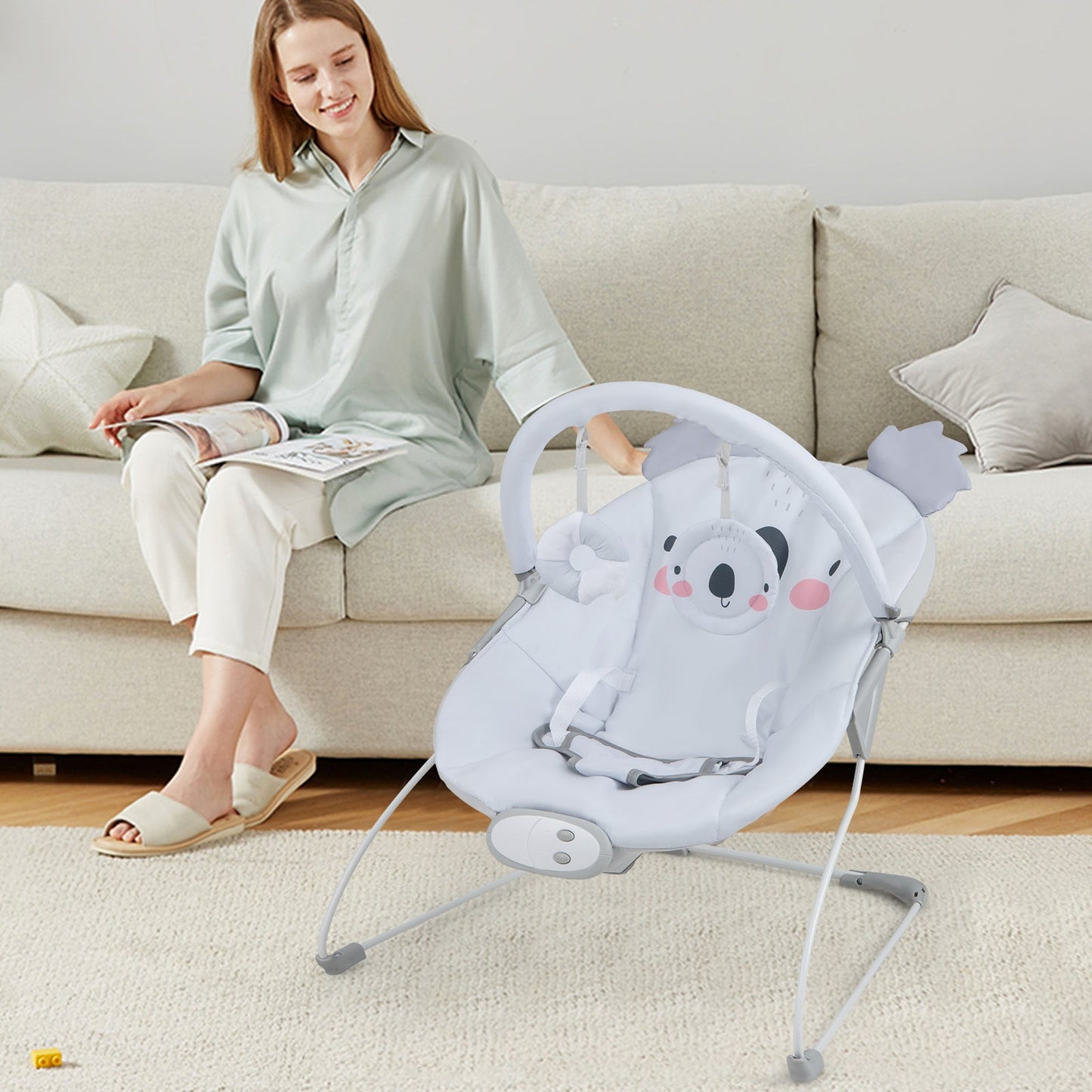 Portable Baby Bouncer & Infant Rocker Seat