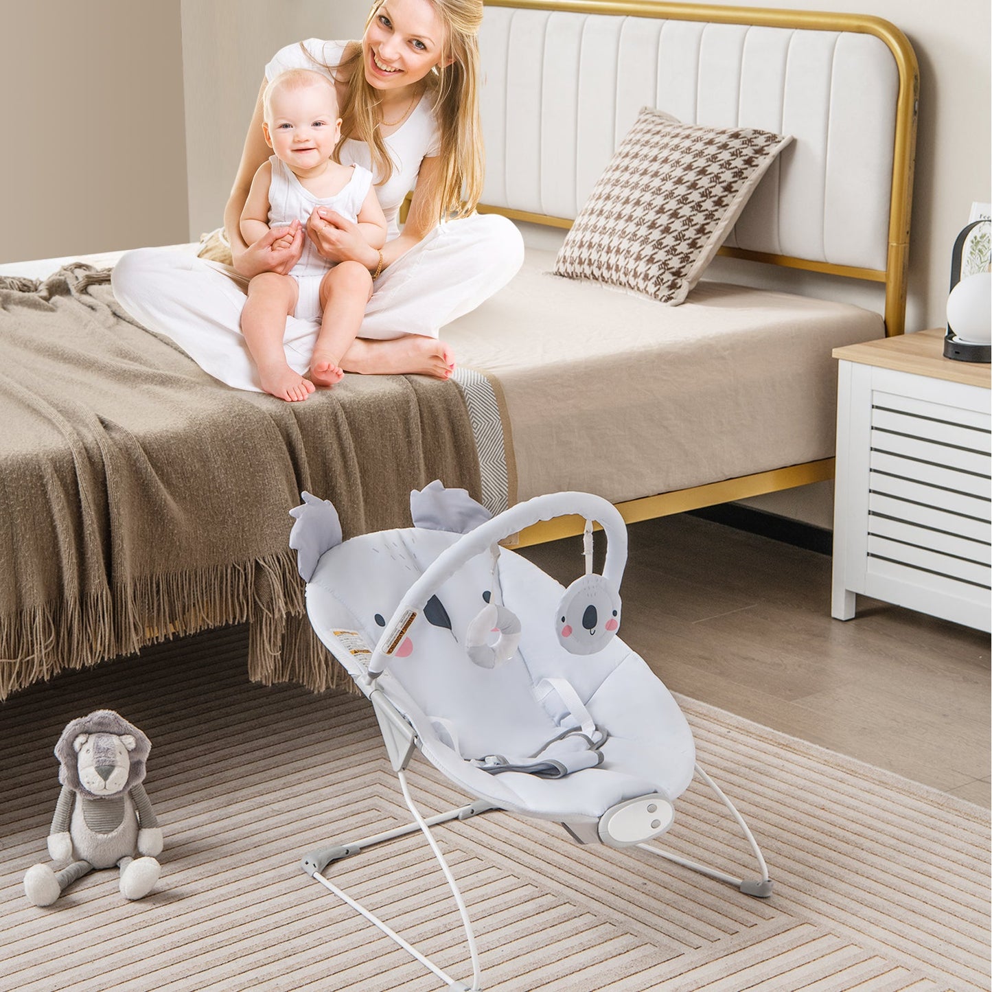 Portable Baby Bouncer & Infant Rocker Seat