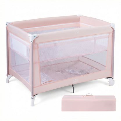 Portable Baby Playard Folding Travel Crib with Soft Mattress