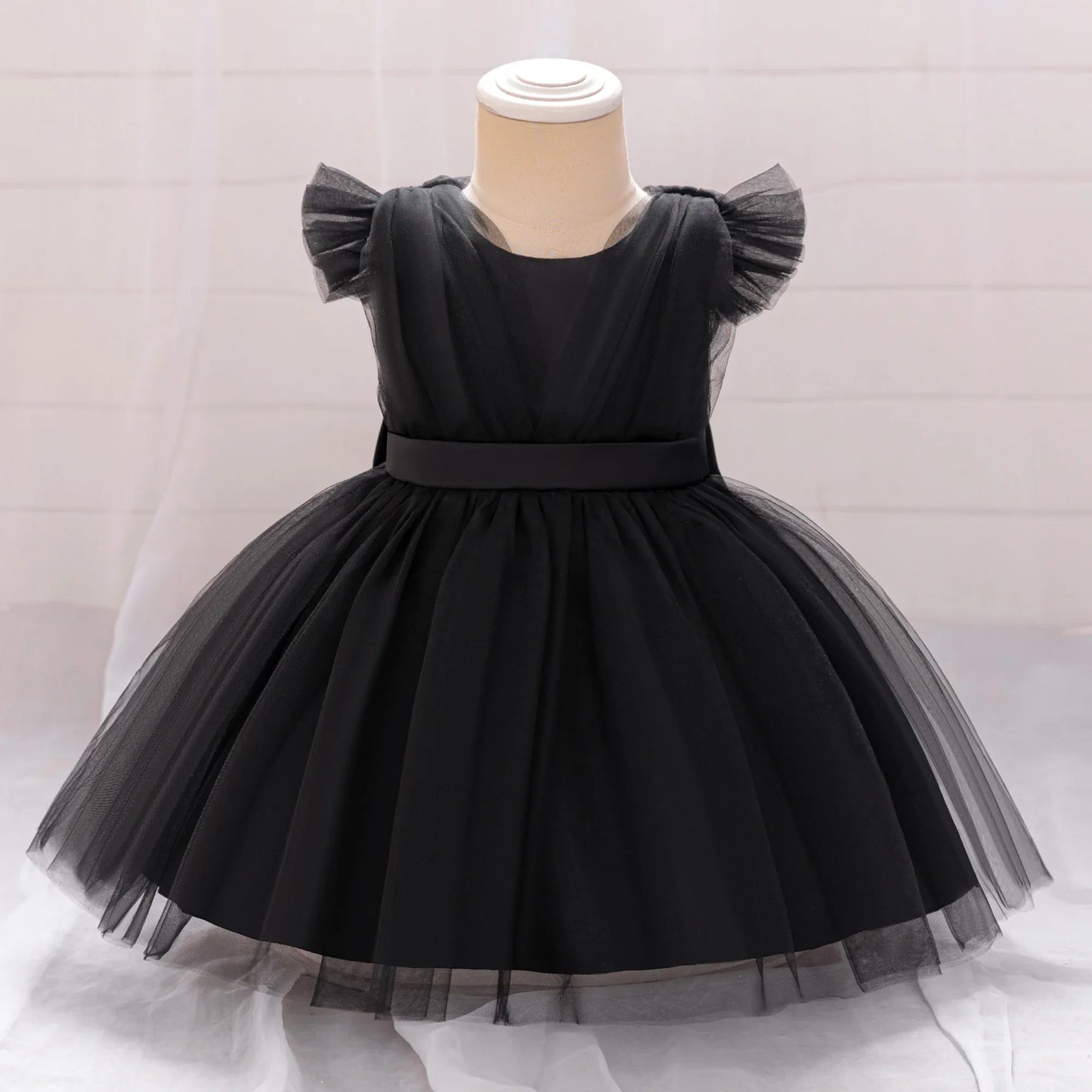 Toddler Girls Princess Party Dress – Bow & Fly Sleeve