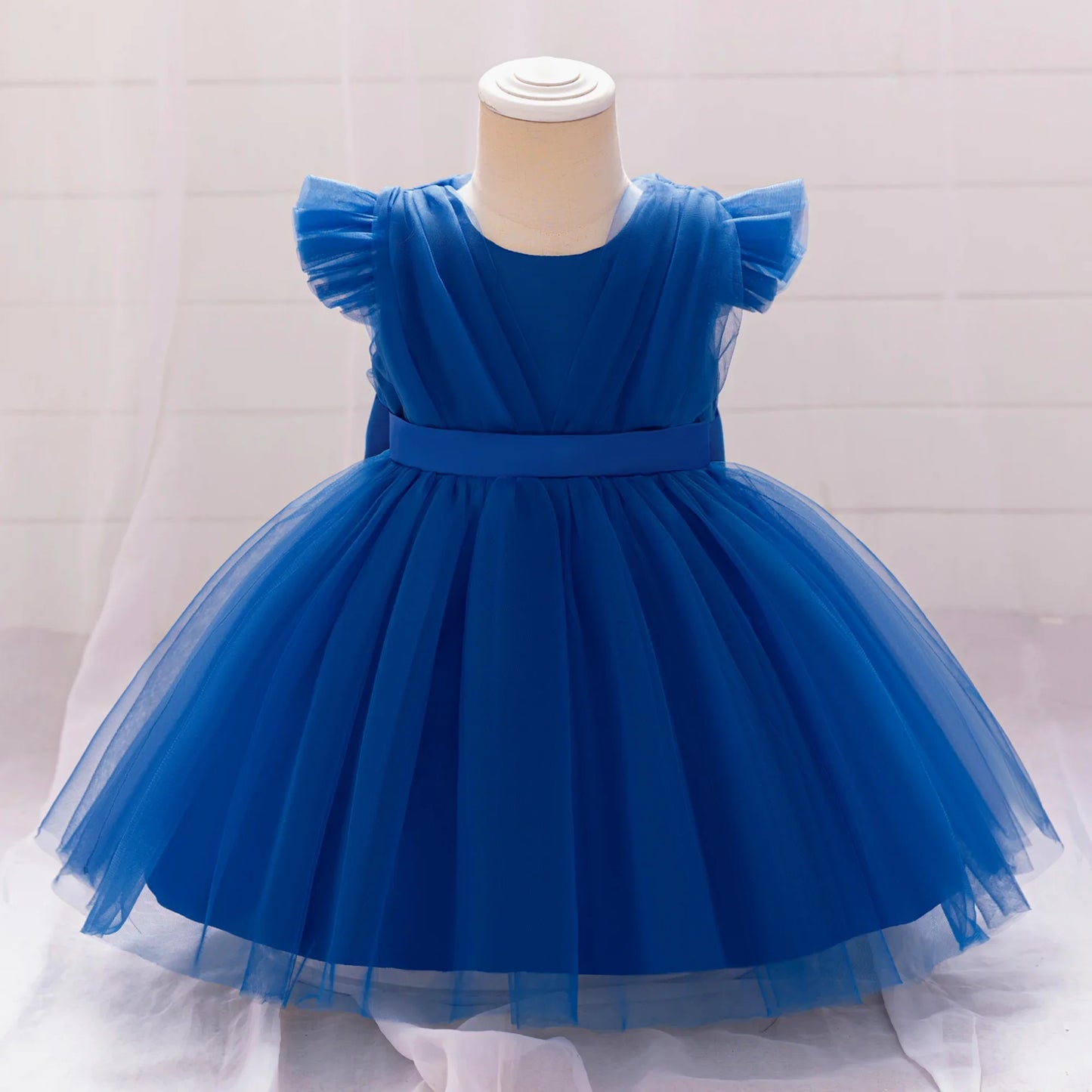 Toddler Girls Princess Party Dress – Bow & Fly Sleeve