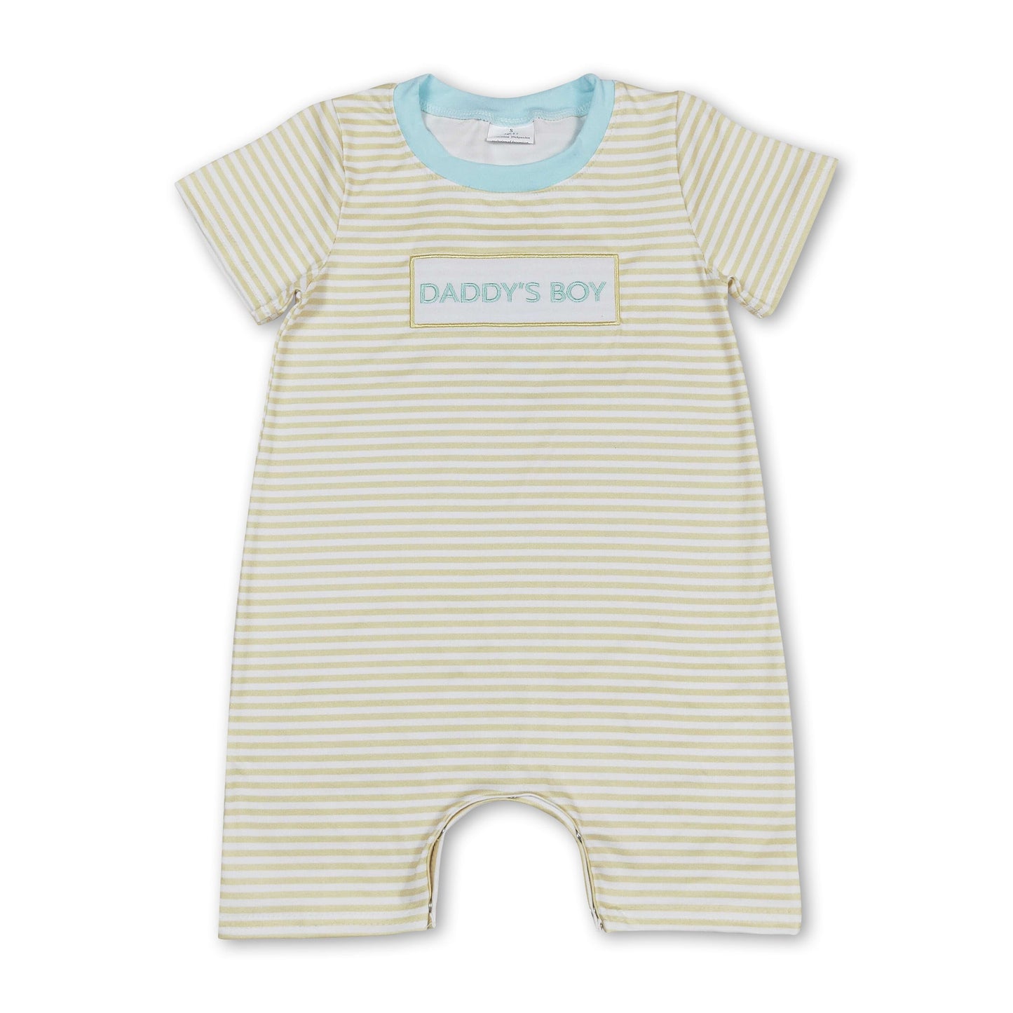 Short sleeves stripe daddy's boy baby romper