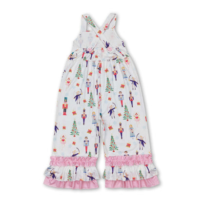 Straps ballet king Christmas tree kids girls overalls