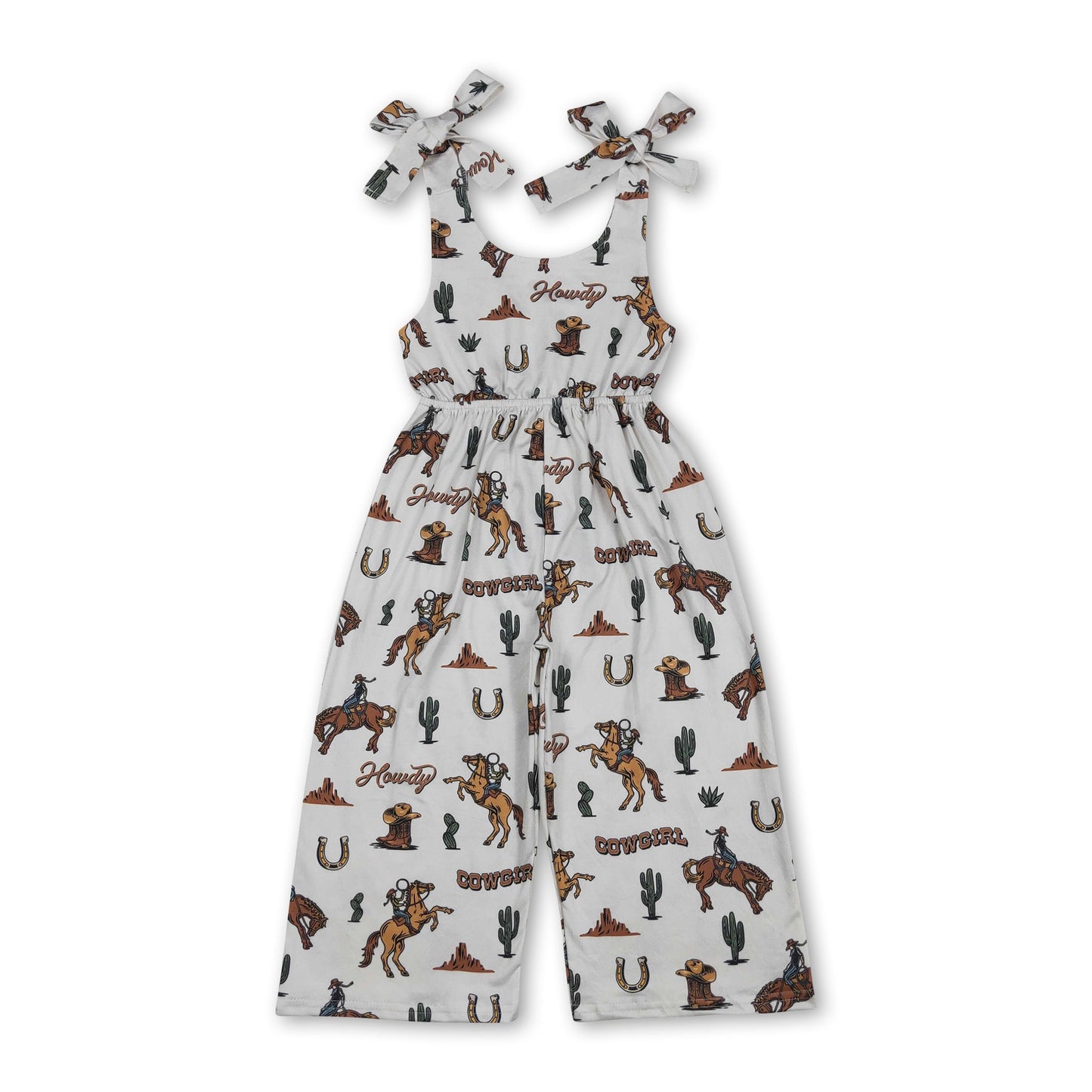 Cactus Horse Rodeo Western Jumpsuit for Girls