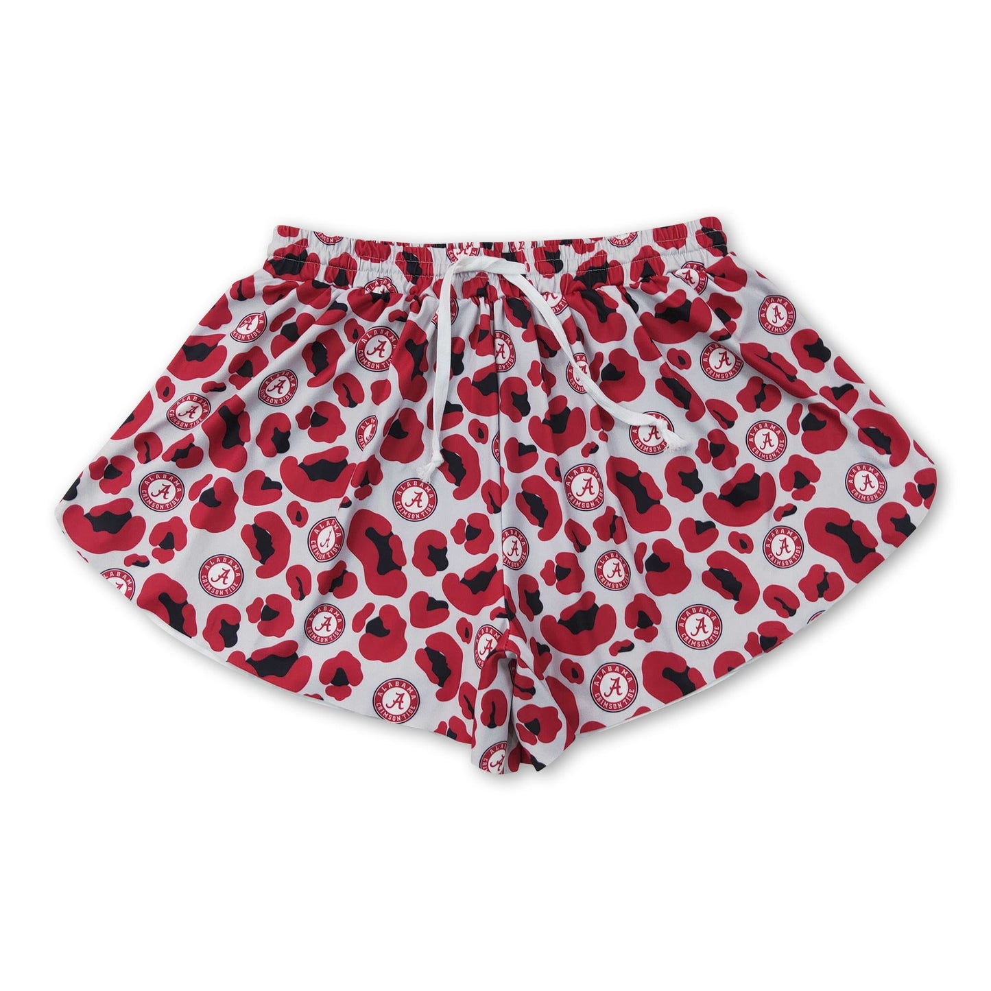 Red leopard A adult women team active shorts