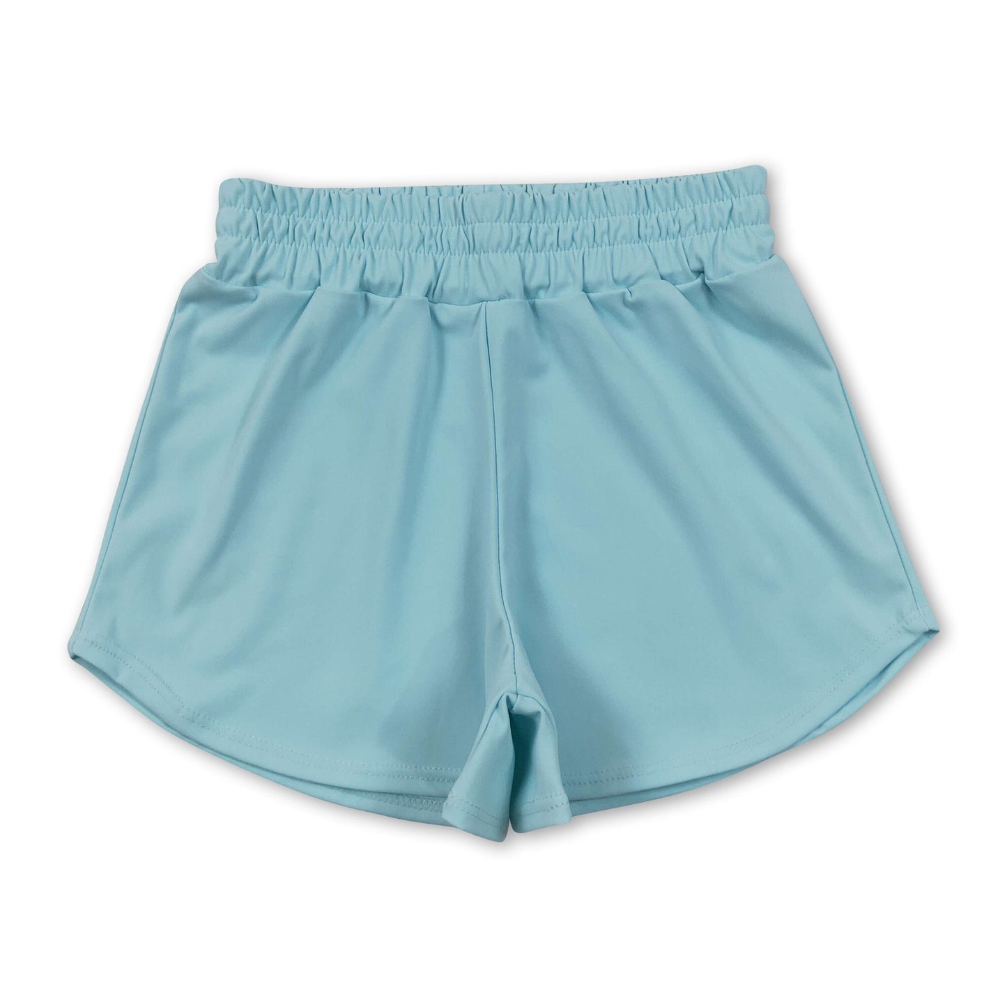 Light blue kids girls summer yoga active shorts