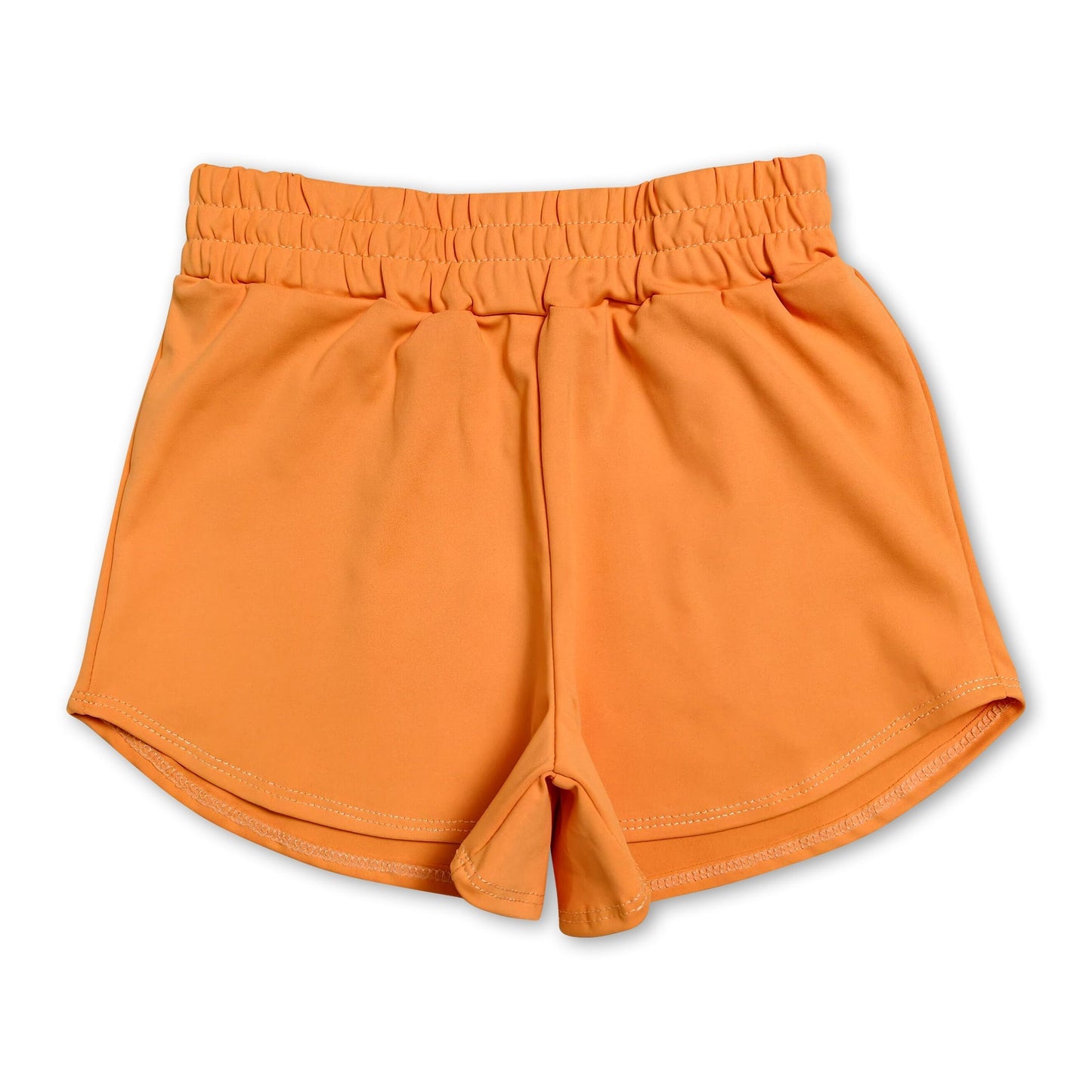 Orange kids girls summer yoga active shorts