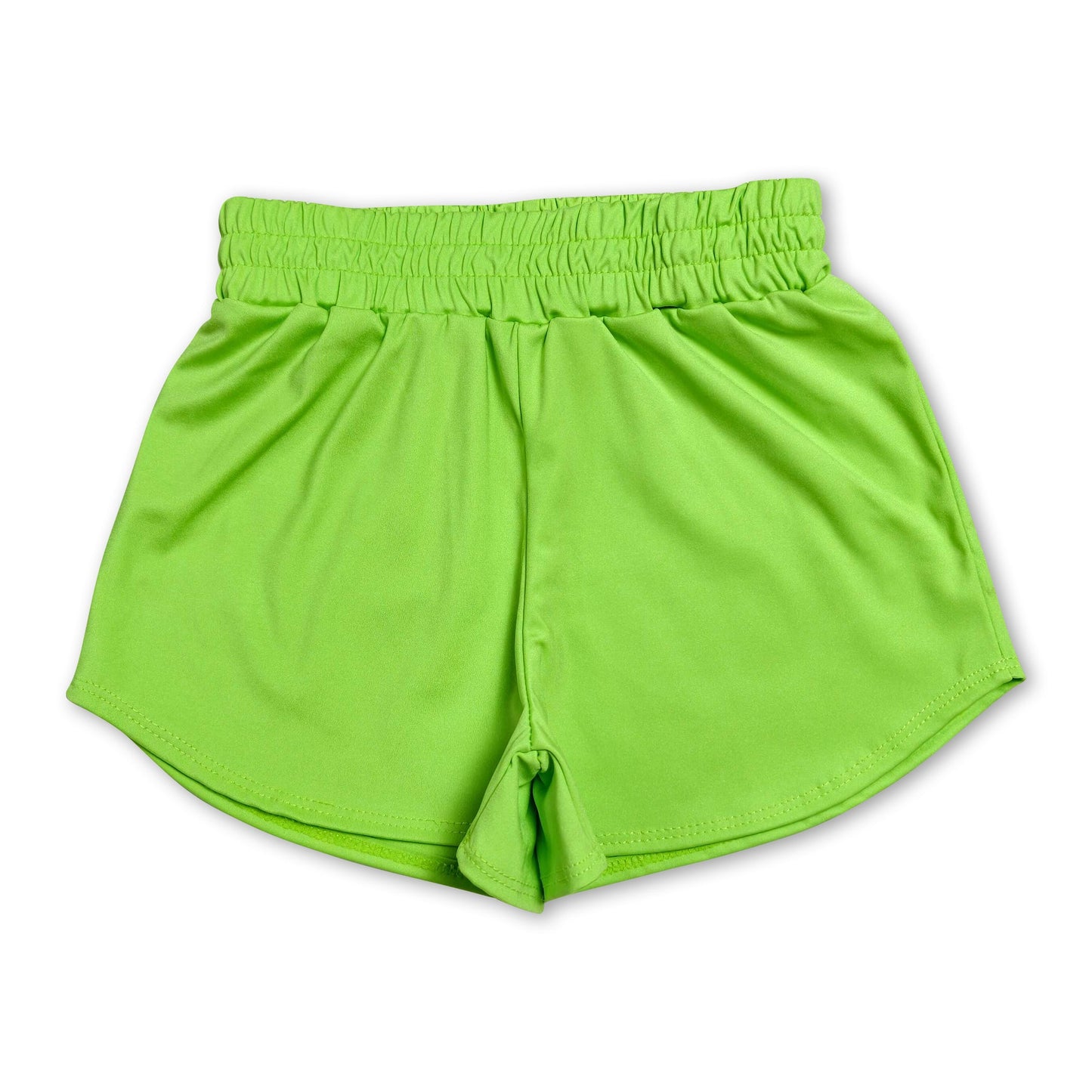 Green kids girls summer yoga active shorts