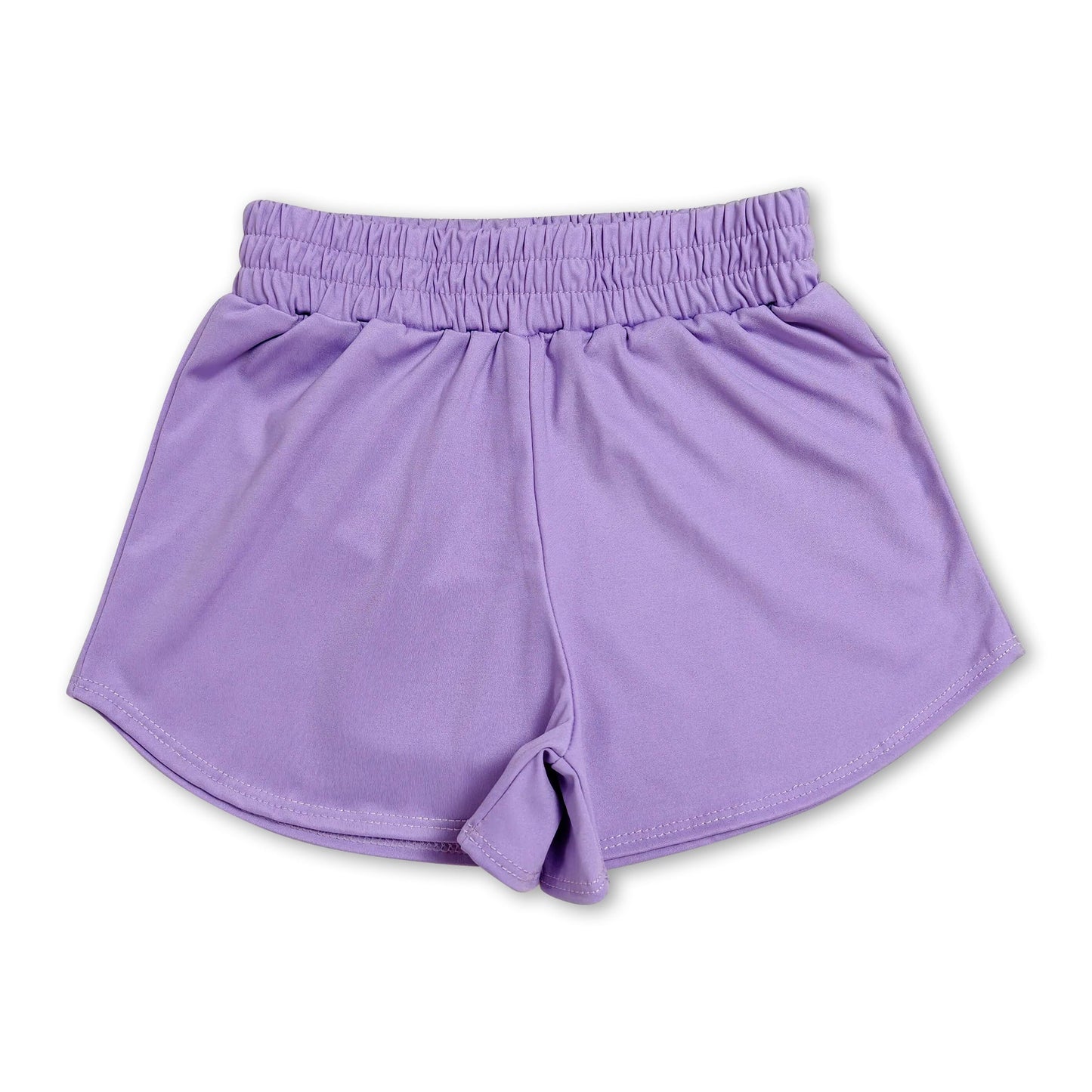 Purple kids girls summer yoga active shorts