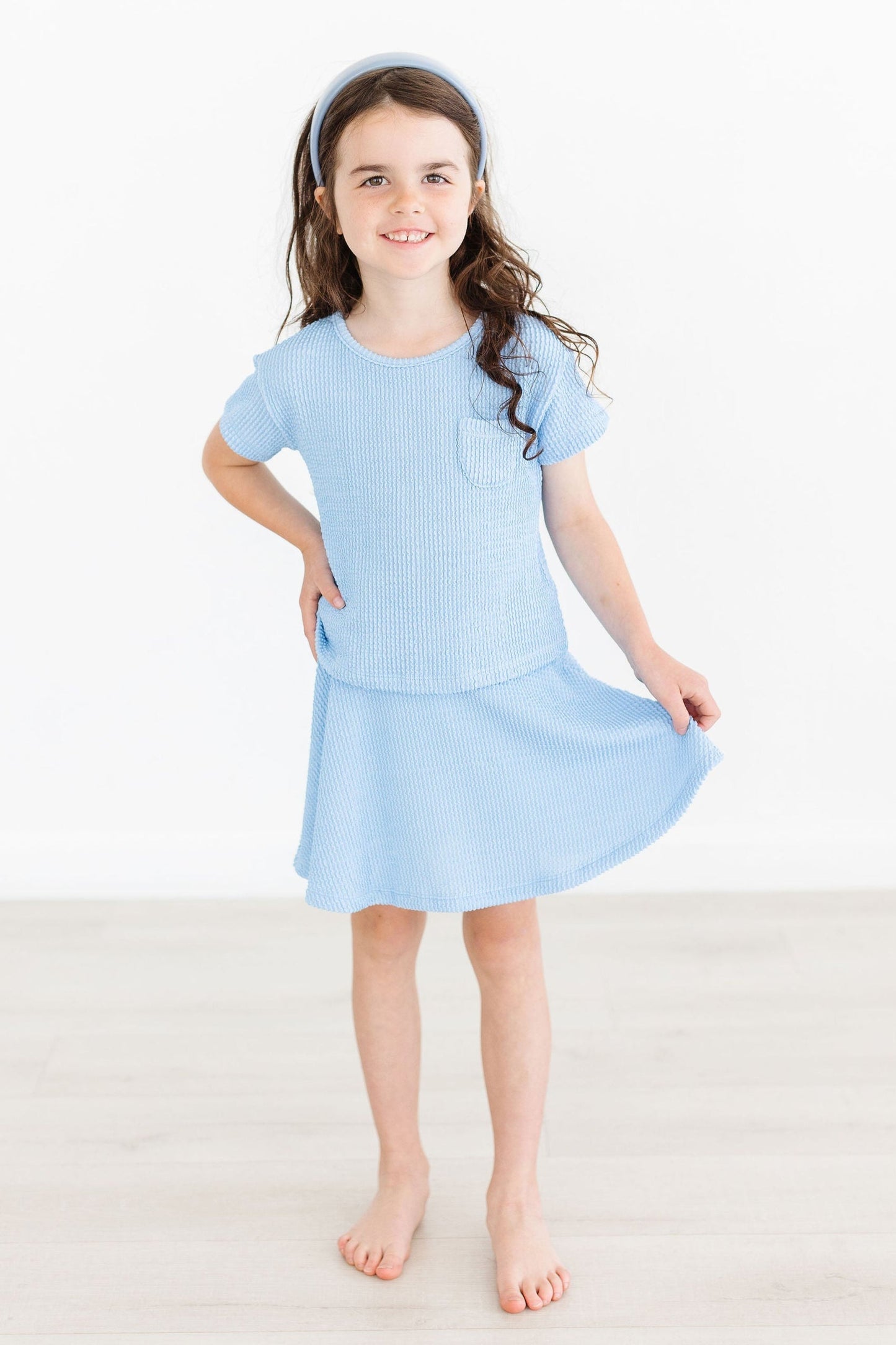 SALE Sky Blue Scrunchy Pocket Tee