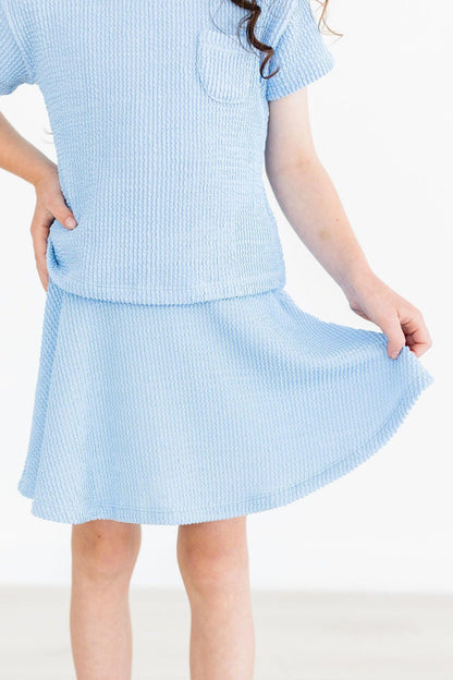 SALE Sky Blue Scrunchy Twirl Skort
