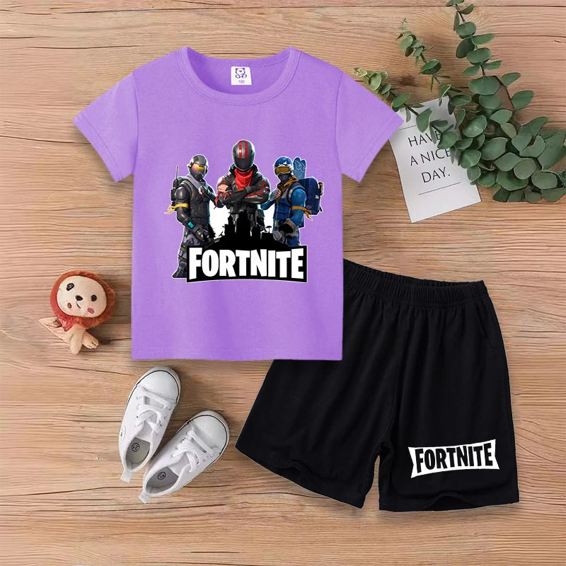 Fortnite Kids T-Shirt & Shorts Summer Set – Boys & Girls (100–160cm)