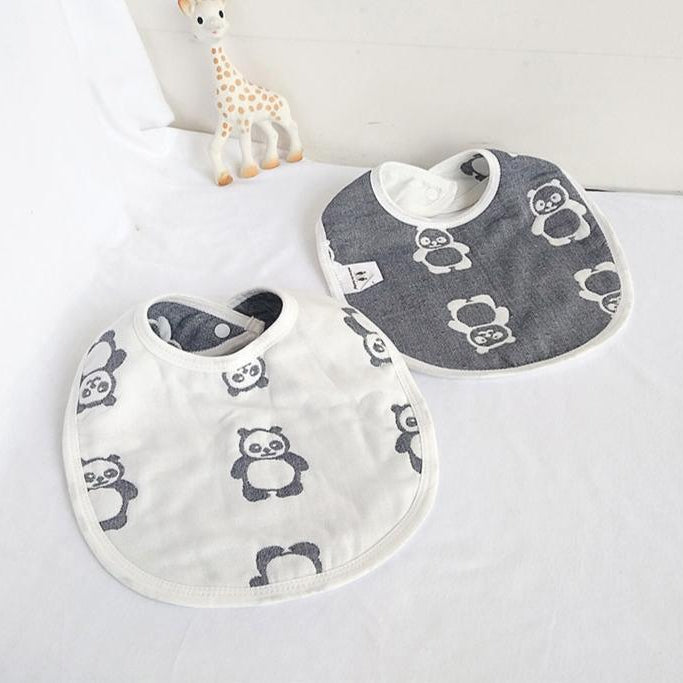 6-Layer 100% Cotton Gauze Baby Bibs
