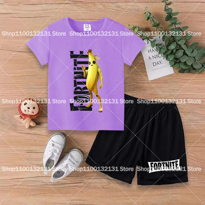 Fortnite Kids T-Shirt & Shorts Summer Set – Boys & Girls (100–160cm)