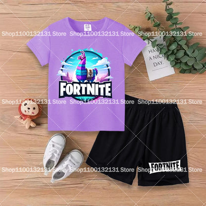 Fortnite Kids T-Shirt & Shorts Summer Set – Boys & Girls (100–160cm)