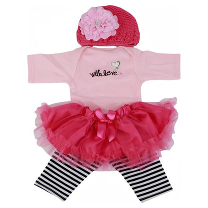 Reborn Doll Clothes Outfit Set – Fits 50–55cm Newborn Dolls (0–3 Month Size)