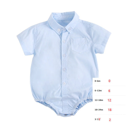 Newborn Baby Boy Cotton Short-Sleeve Shirt