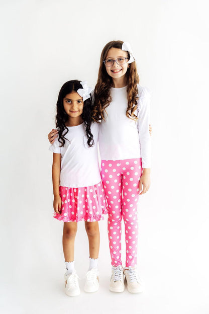 Pink Polka Dots Ruffle Twirl Skort