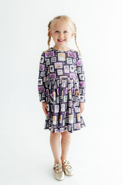 Trick or Treat L/S Pocket Twirl Dress