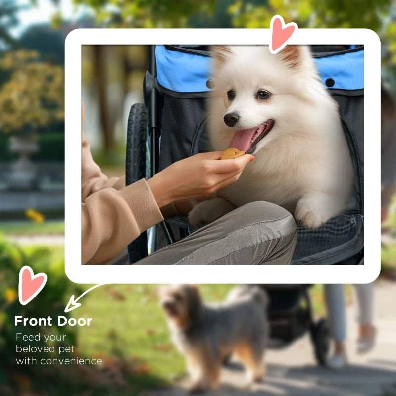 3 Wheels Pet Stroller for Small Dogs and Medium Dogs